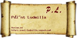 Pánt Ludmilla névjegykártya